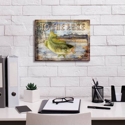 Fish Signs-Bass' by Paul Brent, Canvas Wall Art