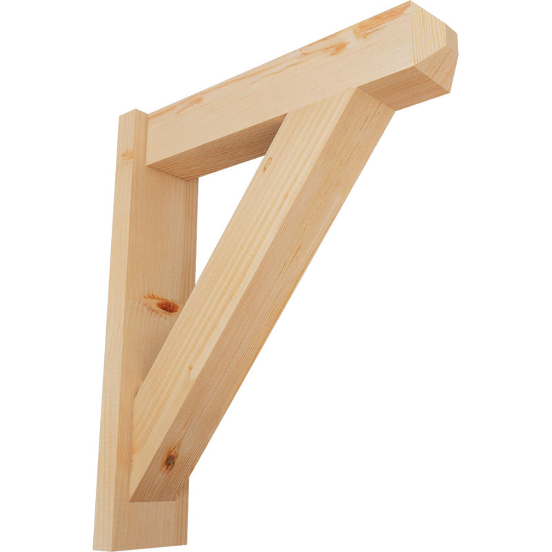 Artisan traditionnel en bois rustique, Sapin Douglas de 5 1/2 po (lisse), P 22 po x H 26 po