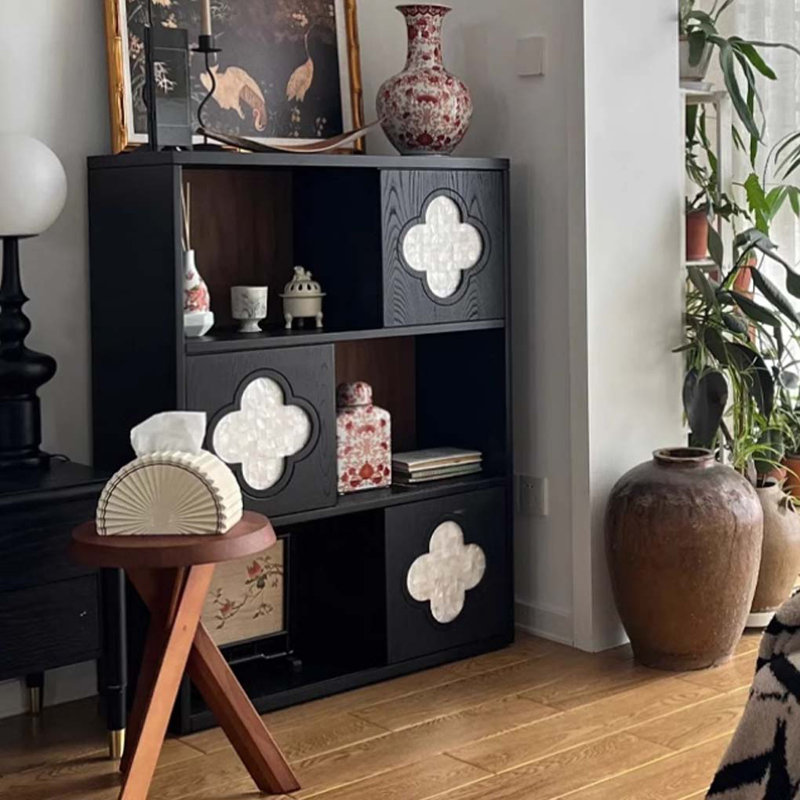 Black Creative Display Cabinet Bookcase