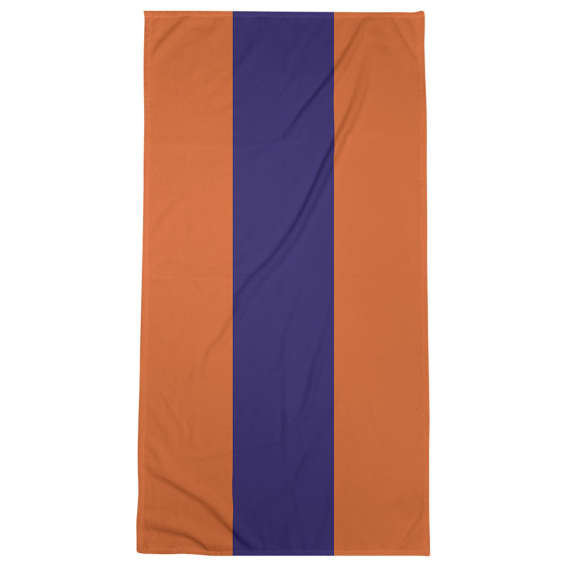 Cotton Blend Lightweight Bath Towel, Orange/Purple
