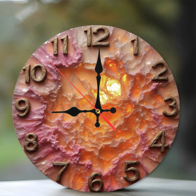 Horloge numérotée à texture brillante