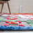 Casablanca Hand Loomed Wool/Cotton Geometric Rug in Red/Brown/Blue-1680405395
