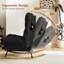 Chaise berçante en tissu avec dossier ergonomique réglable XUEGW, noir-716150481