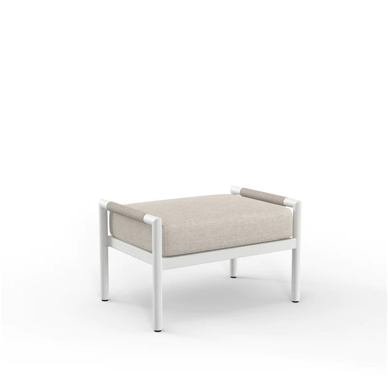 Sabbia Outdoor Ottoman, Echo Ash Sunbrella®