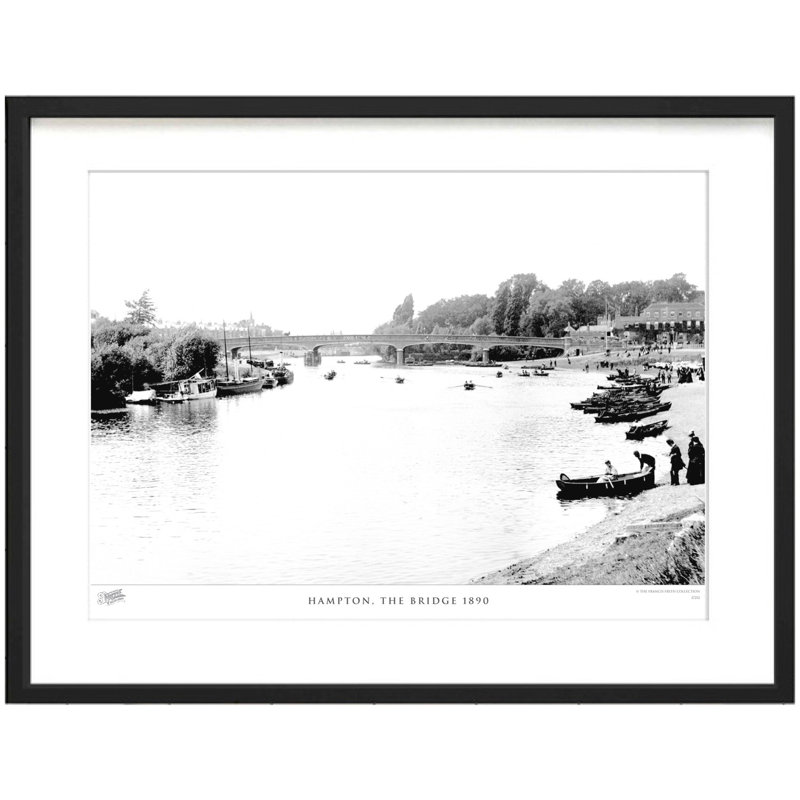 Hampton, The Bridge 1890 by Francis Frith - Single Picture Frame Print, 40cm H x 50cm W x 2.3cm D