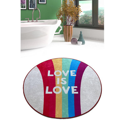 Tapis de bain de luxe, antibactérien, 100% polyester, 47,2 po de diamètre | 700 g / m², hauteur des poils de 0,4 po, antidérapant | Lavable à la machine, parfait pour la salle de bain et le spa | Doux, durable, facile à nettoyer