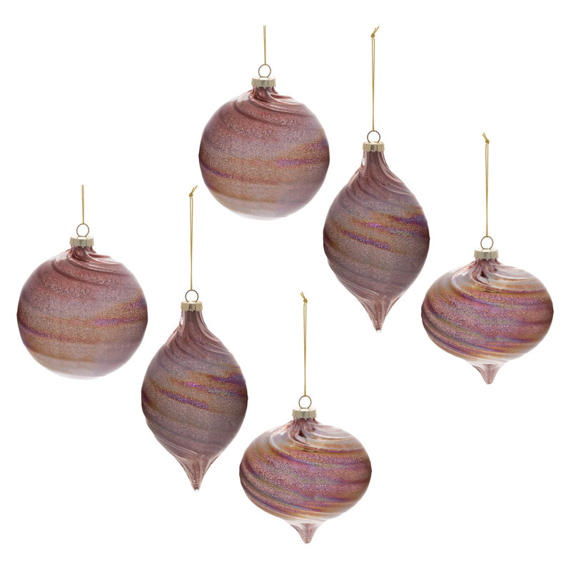 Iridescent Swirl Glass Ornament