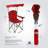 Katelyn Red Shaded Canopy Folding Camping Recliner Chair with Carry Bag for Outdoor-951217701