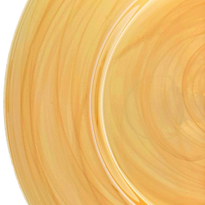 Wanye Glass Abstract Charger, Iridescent Gold