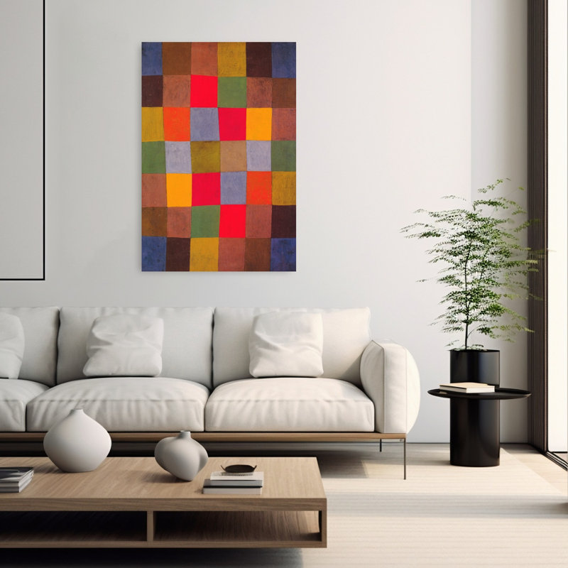 New Harmony Abstract Classic Colorful Wall Art Print by Paul Klee - Wrapped Canvas Print, 152.4cm H x 101.6cm W