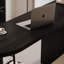 Table de bar haut de gamme en bois massif noir-1239354901