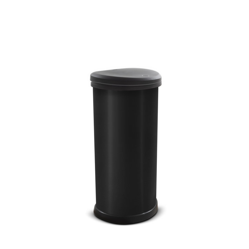 Deco Resin 40 Litre Touch Top Waste Bin, Black