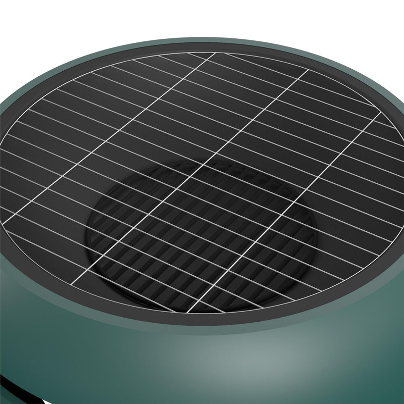 Smokeless Outdoor Fire Pit with Lid, Dark Green