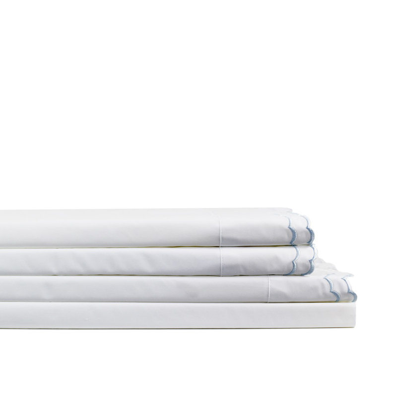 Bara Sheet Set, Blue/White, Full Sheet Set with 2 Pillowcases