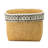 Set Of 2 Rectangular Basket Planters With Geometric Trim, L:10.5X8.5X8" S:7.5X5.5X6.5"
