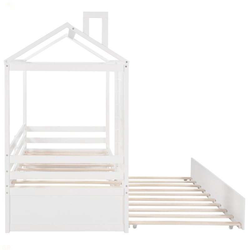 Lit simple avec lit gigogne simple
