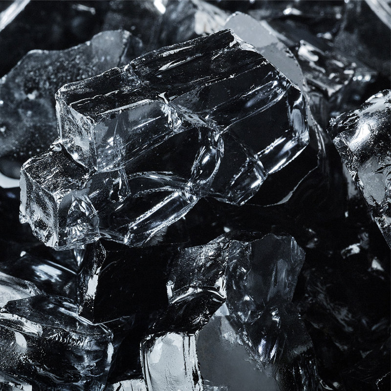 10 Lb. Fire Glass, Midnight Black Regular, 1/2 Inch