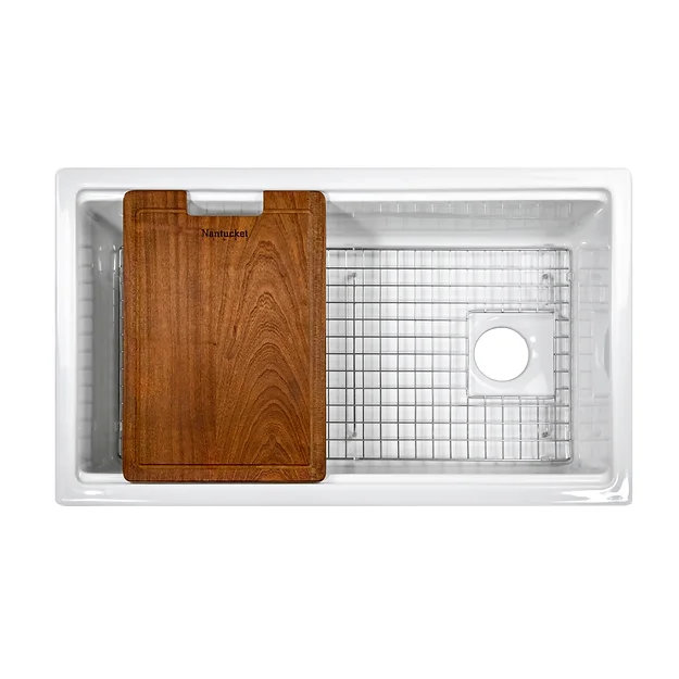 Cape 33'' L Single Bowl Fireclay Kitchen Sink