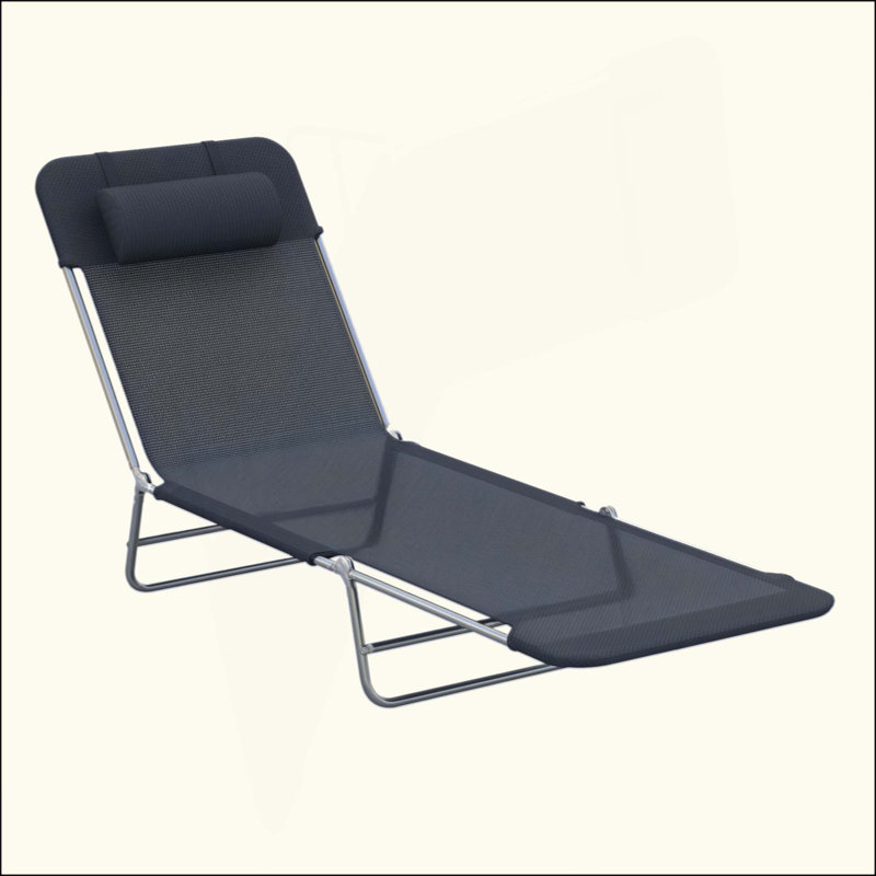 Méridiennes pliantes Sun Lounger, Noir