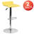 Murphy Vinyl Adjustable Height Barstool with Solid Wave Seat and Chrome Base-833214618