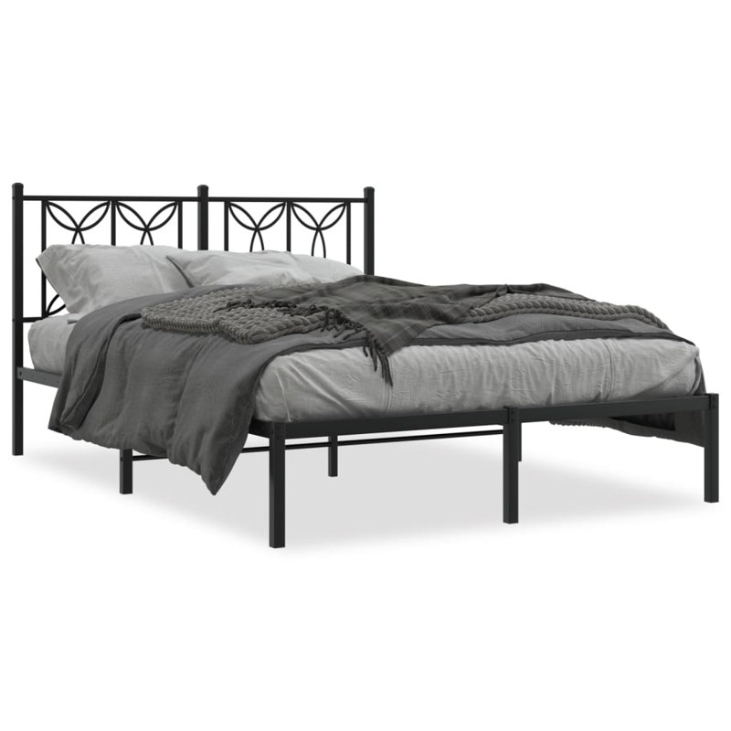 Gonzales Metal Bed, Black, 80 x 200cm