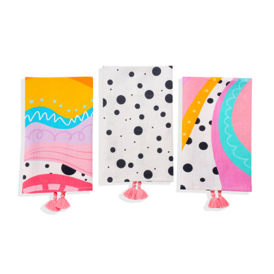 Ensemble de serviettes abstraites Pop Art