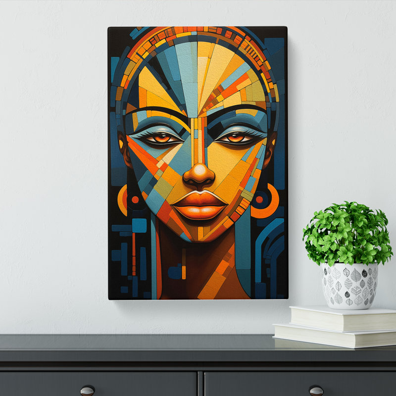 African Woman Orphism - Wrapped Canvas, 76cm H x 50cm W x 3cm D