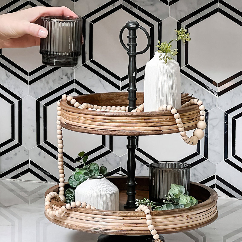 Ensemble de porte-votives de table en verre 6 pièces, gris