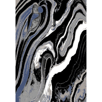 Galaxy Series Abrstract Black/Gray/Ivory/Beige Area Rug
