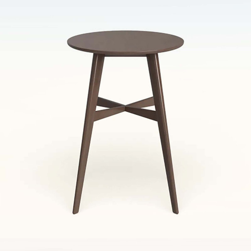 Table de bar Mid-Century, Noyer naturel