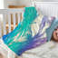 Jeté en flanelle transparente molletonnée, imprimé palmier tropical coloré-130087025