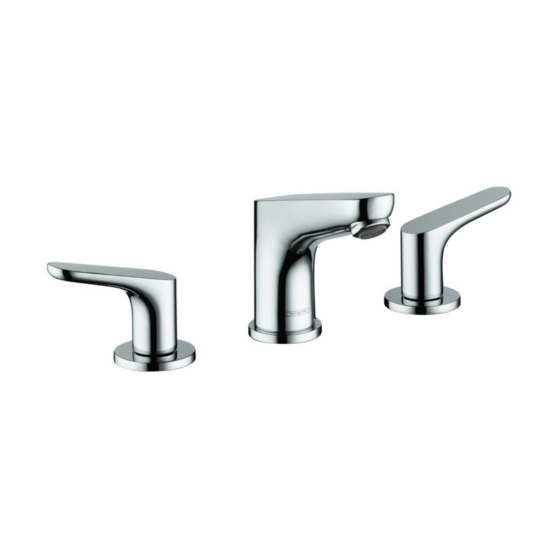 Focus E Widespread Bathroom Faucet with Drain Assembly, Chrome