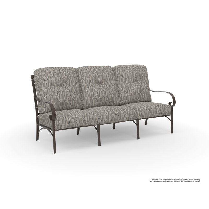 Pasadera Outdoor 3 - Seat Patio Sofa, Adena Shale, Copper Creek