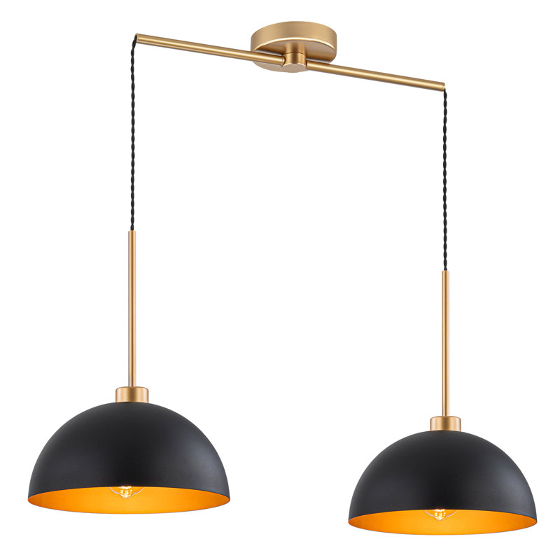 Luminaires suspendus à dôme à 2 lumières, 2 lumières