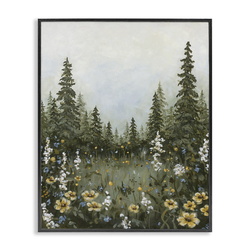 Giclée encadrée, forêt par Prairie, par Hollihocks Art, H 30 po x l 24 po, Giclée encadrée noir minuit