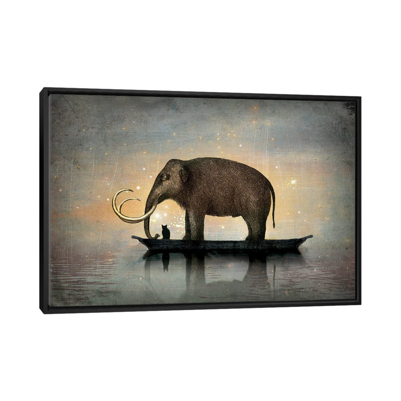 «Silent Night» par Catrin Welz-Stein, impression sur toile tendue, Toile avec cadre noir, H 18 po x l 26 po x P 1,5 po