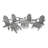 POLYWOOD Long Island Adirondack 9-Piece Conversation Group-39398949