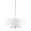 Lustre élégant abat-jour tambour 5 lumières-1044443202