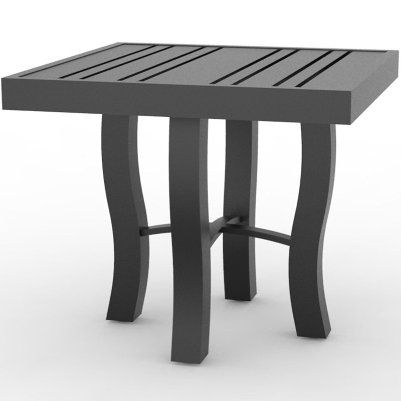 Table d'appoint carrée, Brun châtaigne