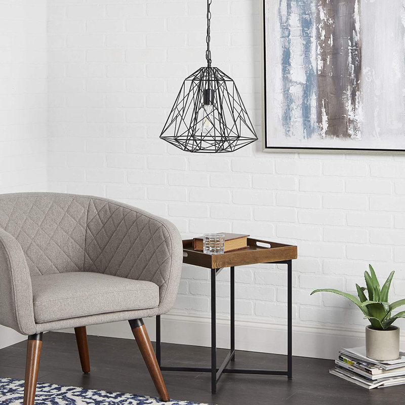 Luminaire suspendu géométrique simple à 1 lumière