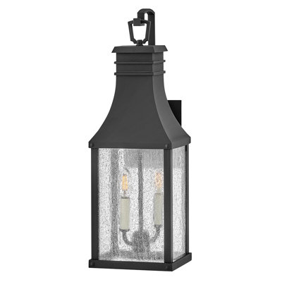 Trevett 58.4cm H Clear Glass Outdoor Wall Lantern