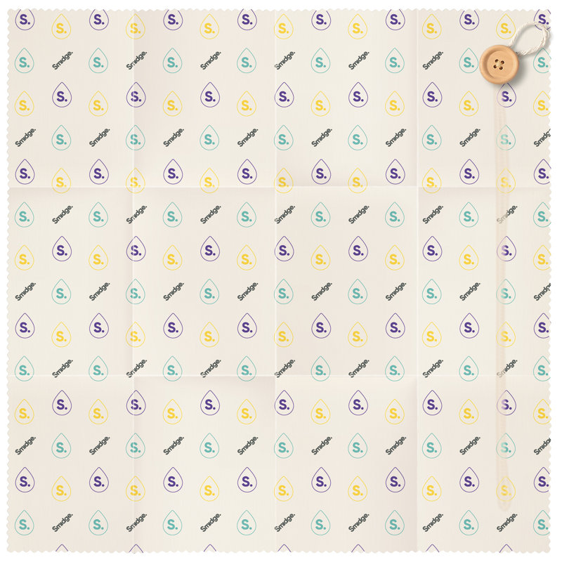 Smidge Beeswax Food Wrap Roll, Droplet Print, 20.5cm H x 0.5cm W