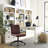 Faux Leather Mid Back Swivel Computer Task Desk Chair-101109633-91696633