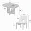 Ensemble de salle à manger rond extensible moderne de 5 pièces avec rallonge amovible de 41 cm (16,2 po), idéal pour les petits espaces.-733520080-733520093