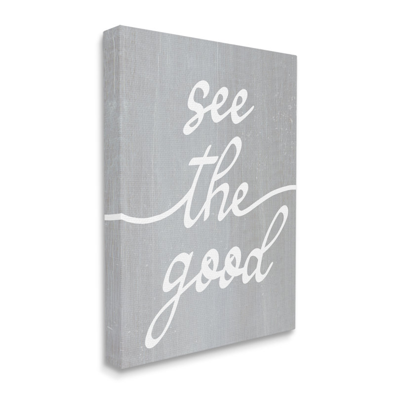 Toile grise «The Good» par Lil 'Rue, H 20 po x l 16 po x P 1,5 po