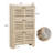 Natural Slim Shoe Storage Cabinet with 3 Drawers, Adjustable Shelf & Side Hooks for Entryway Hallway-1626045477