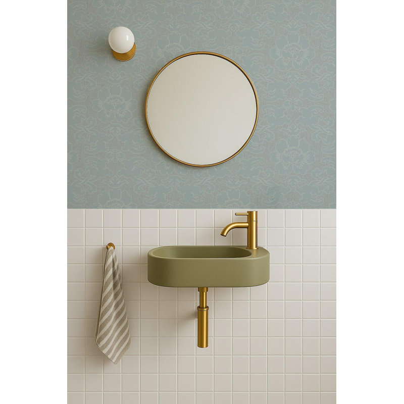Silken Poppy - Wallpaper, Faded Denim, Faux Grasscloth