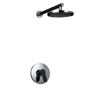 Ensemble de douche ronde à fixation murale Fontana Chrome Fonto Reno (FS9723)