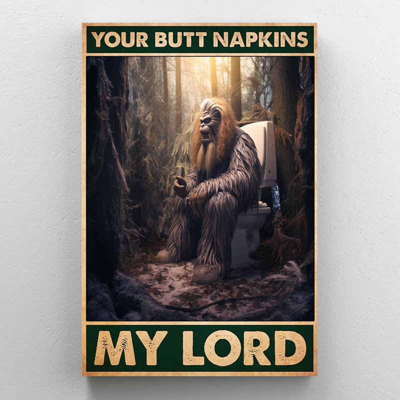 Bigfoot Your Bout Napkins My Lord, H 20 po x l 16 po x P 1,25 po