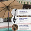 Parasol d'extérieur 9 pi 9 pi-2080099161